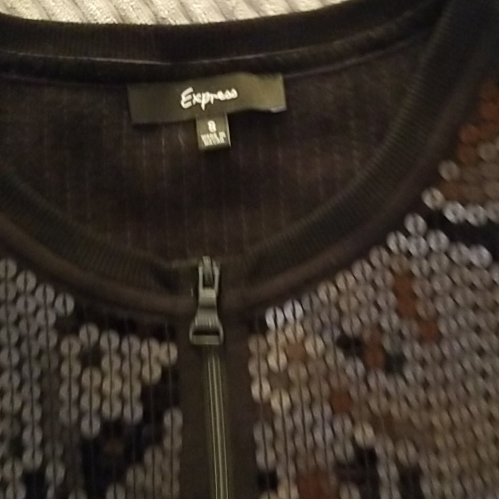 Express Sequin Short Sleeve Jacket - image 2